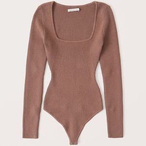 Abercrombie Long-Sleeve Squareneck Sweater Bodysuit